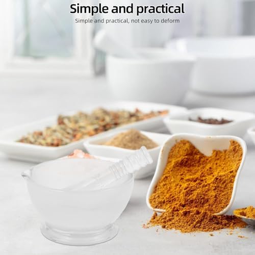 Glass Pestle and Bowl Set 75ml with Non Slip Base
