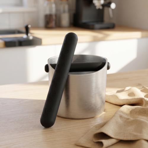 OUNONA Coffee Knock Box Bar: 18cm/7Inch Anti-Slip Silicone Knock Bin