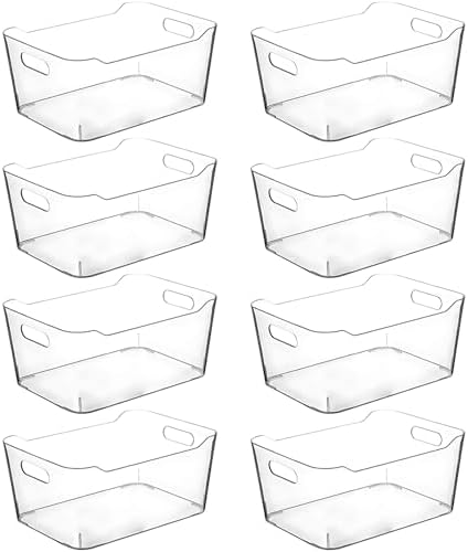 CONTROL KITCHEN Clear Plastic Storage Bins for Kitchen Organization or
