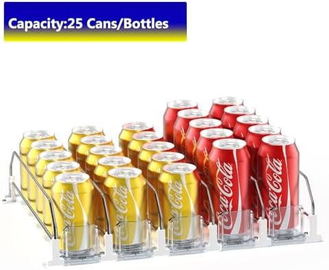 AMLLLC Drink Organizer for Fridge, 25 Cans