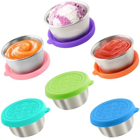 Qukaka 6x1.6 Oz Salad Dressing Containers with Lids