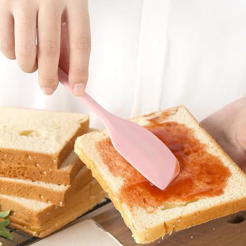 8 Pack Mini Silicone Spatula Set, 8.3 Inch Small Rubber Spatula Heat