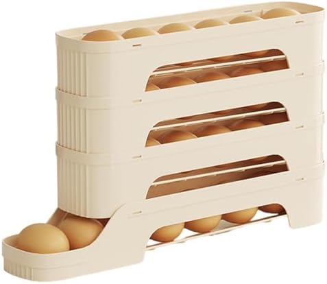 Fridge Egg Holder Multi Tier Rolling Egg Dispenser Fridge Storage Rack