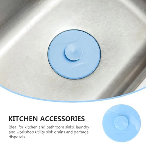 GARVALON 5pcs Silicone Sink Plug Drain Stopper Set, Kitchen and