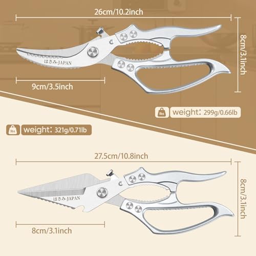 Huusk Heavy Duty Kitchen Scissors Set – All Purpose Japanese Poultry