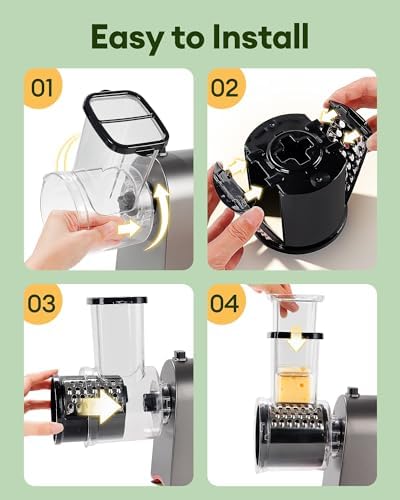 300W Electric Cheese Grater with 5 Stainless Steel Blades