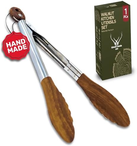 Teak Wooden Cooking Tongs