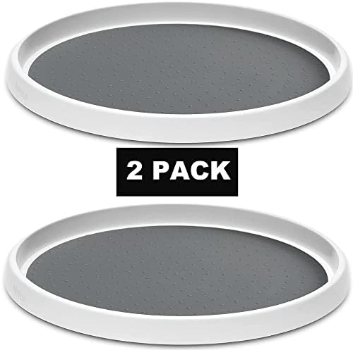Set of 2, 12 Inch Non-Skid Lazy Susan Organizer, Pantry Lazy Susan Turntable for Cabinet, Kitchen Cabinet Organizer, Pantry Organization and Storage -Size- 12"x1.5"