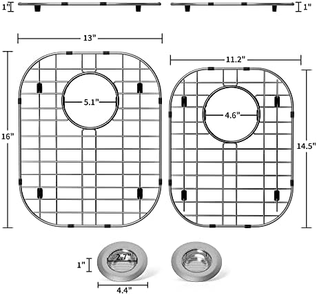 2Pack Stainless Steel Sink Protectors, 13"x16"