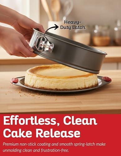 Boxiki Kitchen 10 Inch Nonstick Springform Pan, Professional Spring