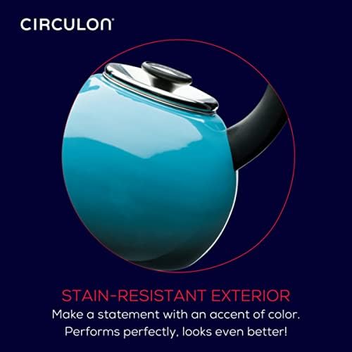 Circulon Enamel on Steel Whistling Tea Kettle, 2-Quart