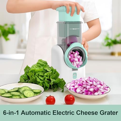 Electric Cheese Grater, 6 Interchangeable Blades