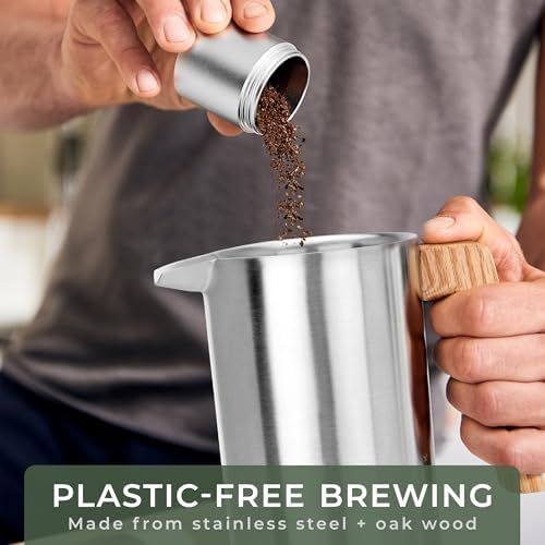 WALDWERK 34 oz Stainless Steel French Press