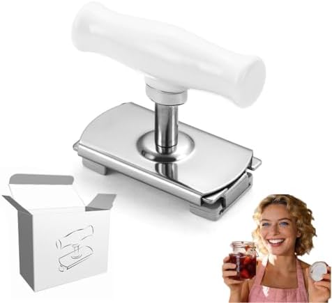 Cap Crack Jar Opener, Jar Openers for Seniors & Weak Hands(White)