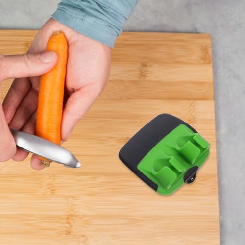 6pcs Palm Vegetable Peeler with Stainless Steel Blade, Green