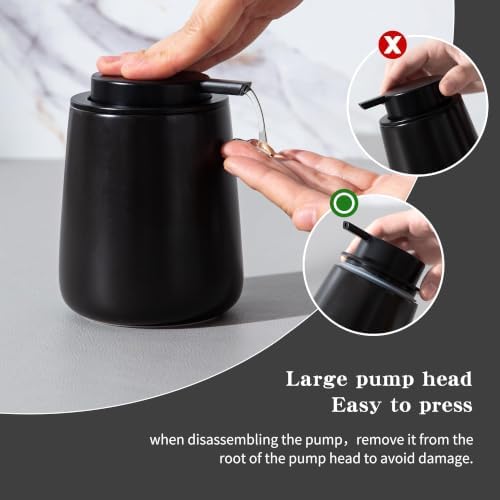 Enra Black Soap Dispenser, Ceramic