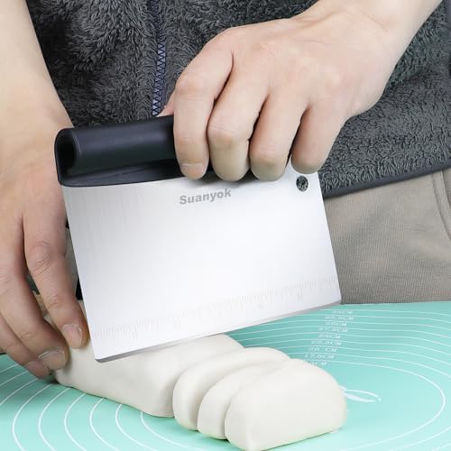 Suanyok Bench Dough Cutter-Flexible Plastic Bowl Scraper Kitchen