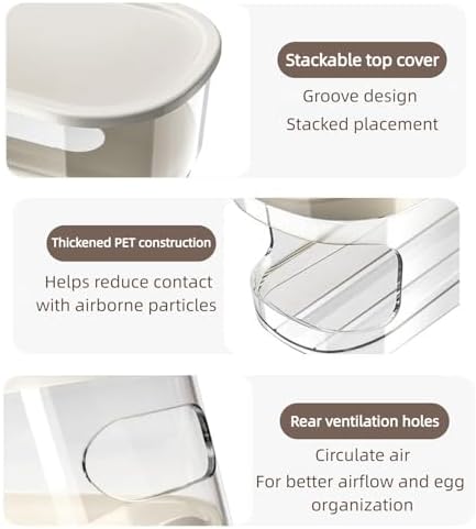 Auto-Rolling Egg Dispenser for Refrigerator with Lid