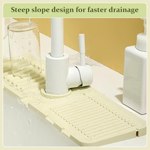 2025 New Faucet Mat for Kitchen Sink, Silicone Sink Splash Guard Gen