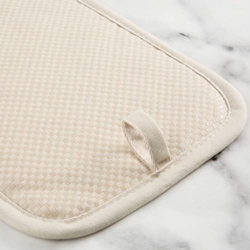 KitchenAid Gingham Pot Holders, 2-Pack, Tan, 7"x10"