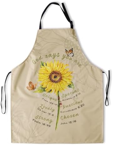 Stain Resistant Apron Adjustable Neck Pockets for Unisex Adults Women