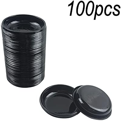 100pcs Mini Dipping Sauce Dish, Plastic Disposable Round Plate