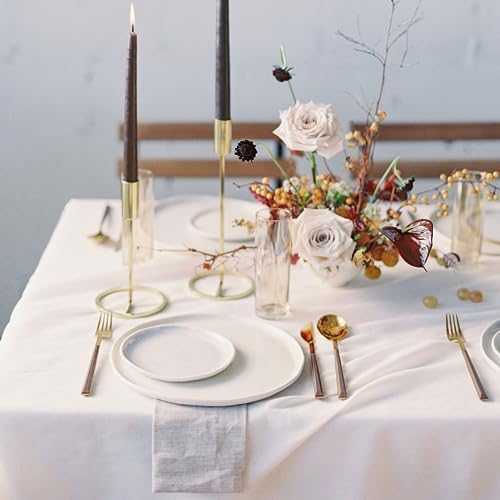 WIGENIUS 6 Pack White Table Cloth Rectangle 60X102 Inch Tablecloth Fit