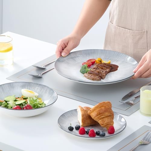 Bestone Porcelain Dinnerware Sets Service for 4, 12 pcs Hand drawn