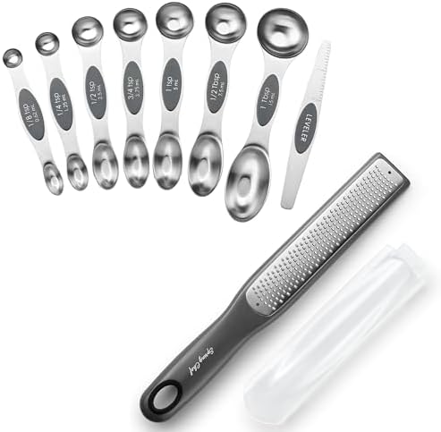 Spring Chef Dual Sided Magnetic Measuring Spoons, Set of 8 & Stainless