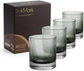 Handcrafted Whiskey Glasses Set of 4,10oz - Lead-Free Crystal