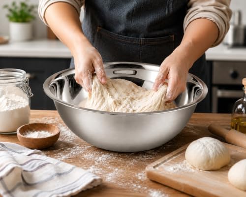 YBM HOME 20 Quart Stainless Steel Premium Mixing Bowl – Heavy Duty