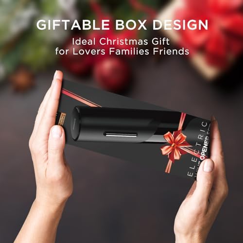 BABONIR Electric Wine Opener, Cordless Battery Powered, 5-1 Gift Set