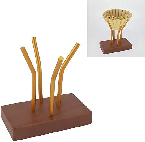 Coffee Filter Holder Wooden Base Coffee Paper Storage Rack Coffee