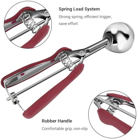 Cookie Scoop Set, Cookie Scoops for Baking Set of 3, Stainless Steel