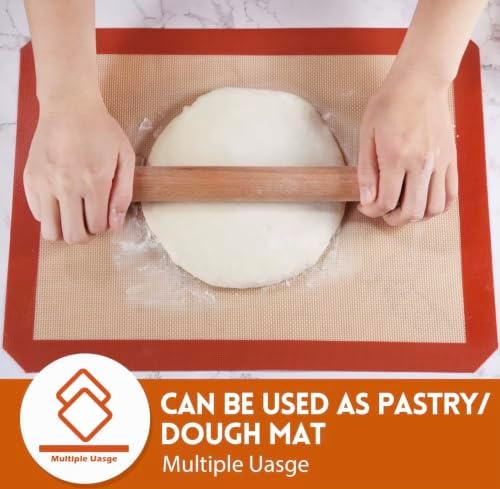 Silicone Baking Mat Set of 4, Non-Stick Reusable Baking Mats for