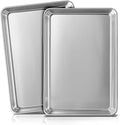 For 2-Pack Aluminum Quarter Sheets Baking Pan Size, Steel Nonstick