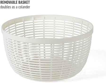 Calphalon Aero 6.3-Qt Salad Spinner & Vegetable Washer, Fruit Cleaning Bowl with Built-In Strainer Basket for Lettuce, Greens, Produce & Kitchen Meal Prep