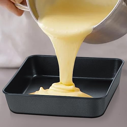 9x9 Inch Square Baking Pan with Lid Set, E-far Nonstick Square Cake