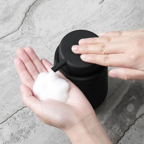 YAUKPH Matte Black Foaming Hand Soap Dispenser Plastic