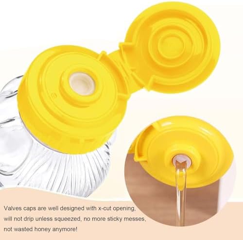 2 Pack Plastic Bear Honey Bottles with Funnel, 240ml Squeeze Honey