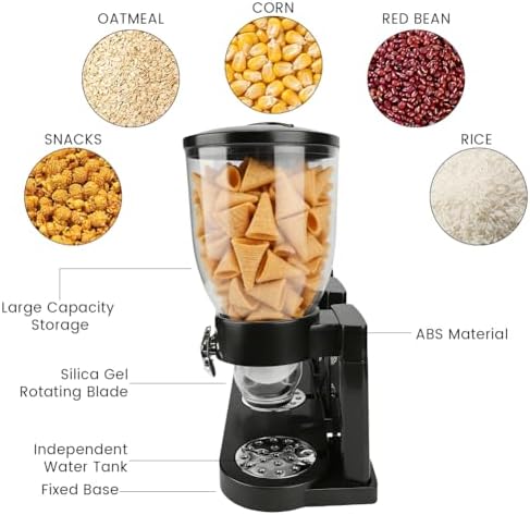Cereal Dispenser, Triple Food Dispenser Multifunctional Compact