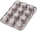 CHEFMADE Canele Mold Cake Pan, 12-Cavity Non-Stick Canele Muffin