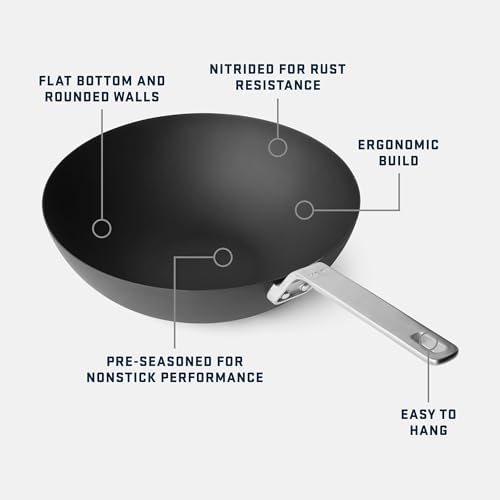 YETI Carbon Steel Skillet 10" - Pre-Seasoned Nonstick, Rust-Resistant
