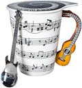 Guitar Novelty Mug Unique Musical Gift Coffee Cup with Cool Music