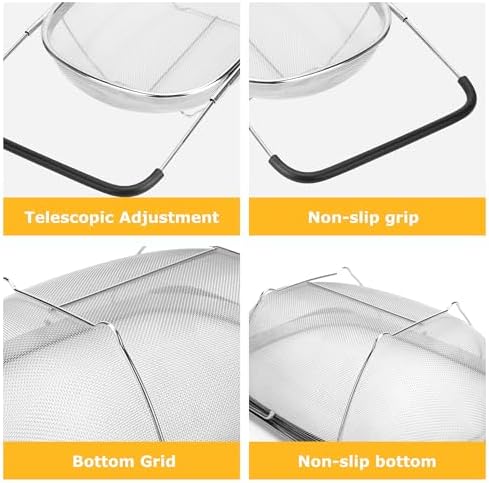 ZDRongZhen Over-Sink Colander Strainer Basket, Stainless Steel