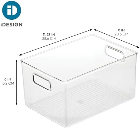 iDesign Plastic Pantry Storage Bin, Clear