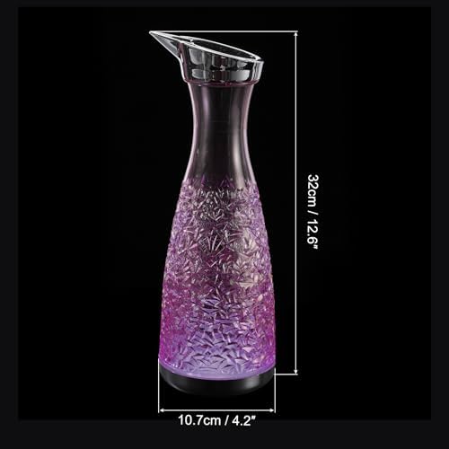 uxcell 1200ml(40.6 Oz) Acrylic Water Carafes with Lid, Transparent