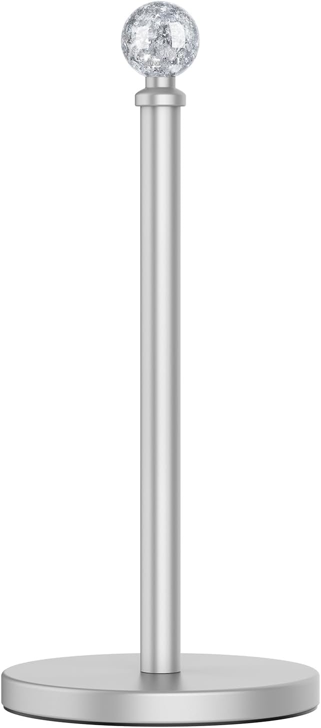 Paper Towel Holder Countertop Silver, Unique Silver Ball Decor, Brass Paper - Image 10