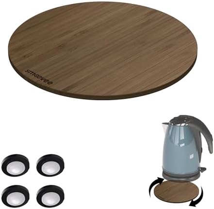 Smoovee Appliance Rolling Tray, 8.2 Inch, Dark Bamboo