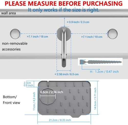 2 Pieces Kitchen Sink Splash Guard 8.3" Mini Sink Faucet Mat Faucet